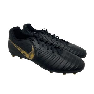 Nike Tiempo Black/Gold Soccer Cleats Men’s 8| AO2597-077
